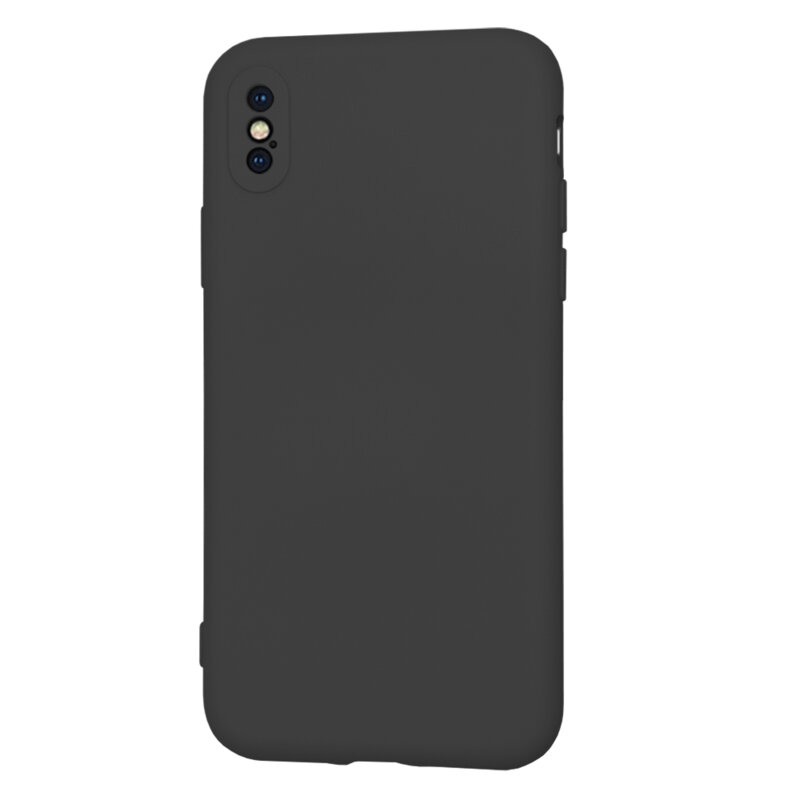 Husa silicon iPhone X, iPhone 10 Techsuit SoftFlex, negru