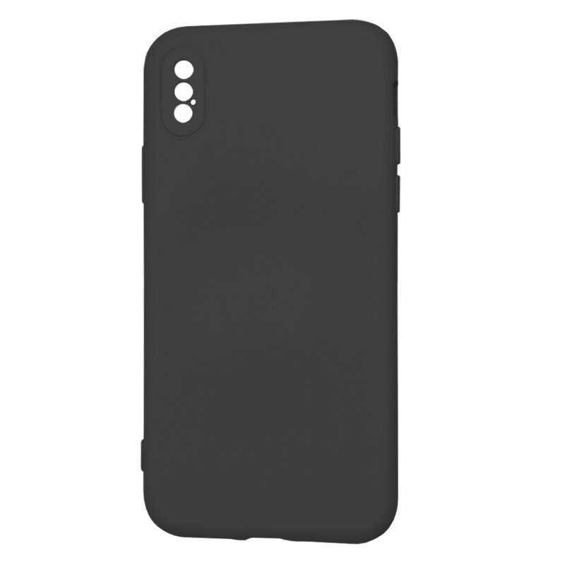 Husa silicon iPhone X, iPhone 10 Techsuit SoftFlex, negru