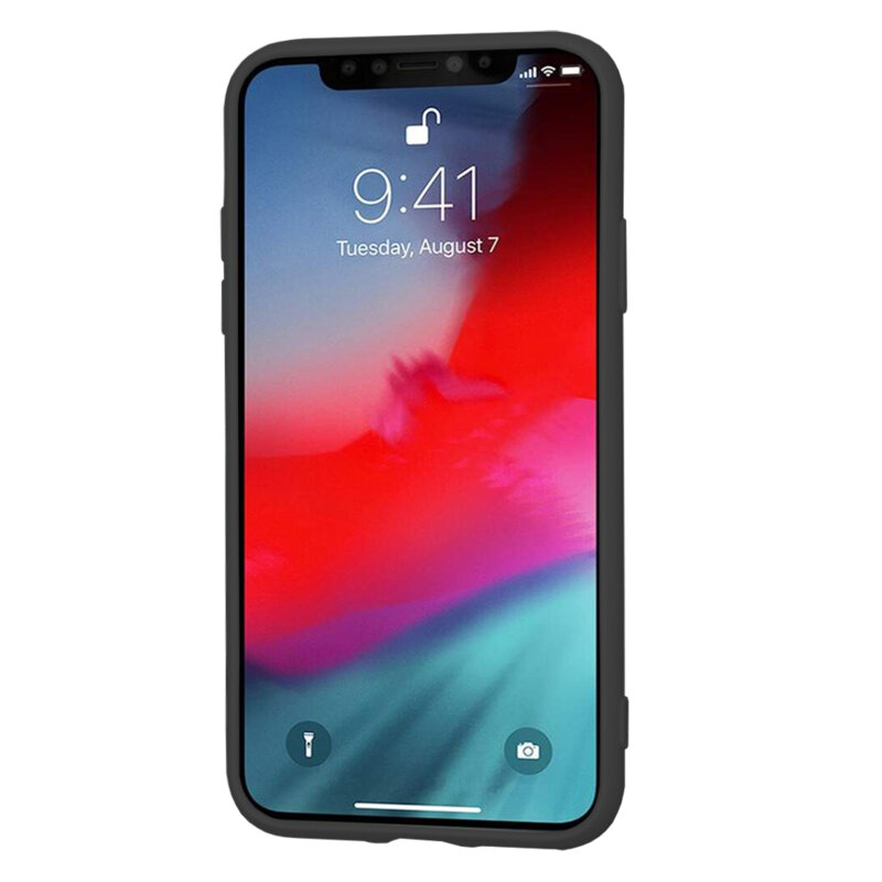 Husa silicon iPhone XS Techsuit SoftFlex, negru