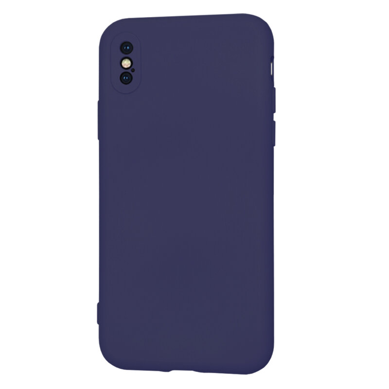 Husa silicon iPhone X, iPhone 10 Techsuit SoftFlex, bleumarin