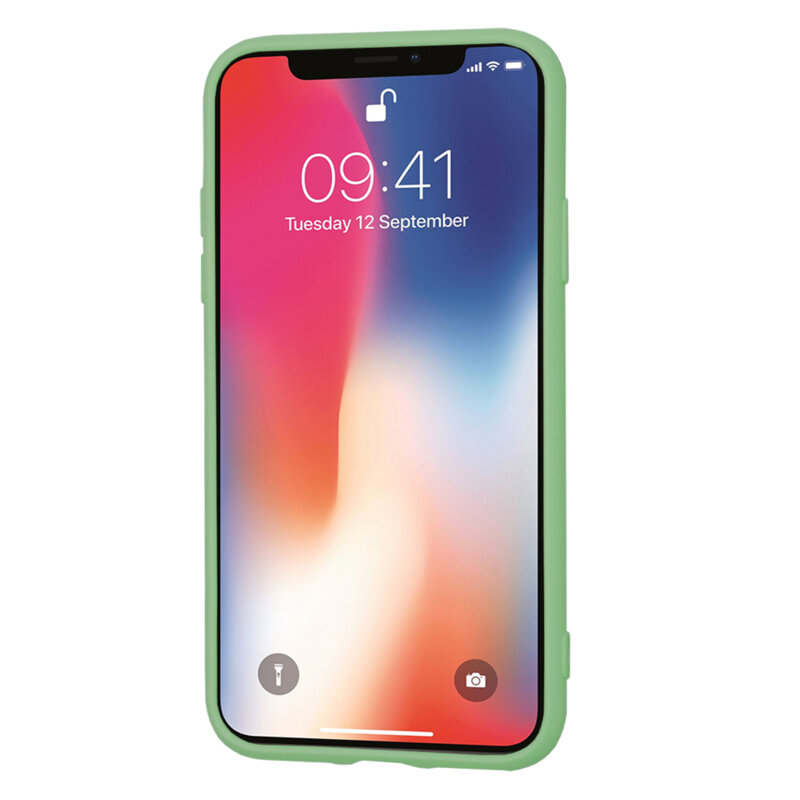 Husa silicon iPhone X, iPhone 10 Techsuit SoftFlex, verde deschis