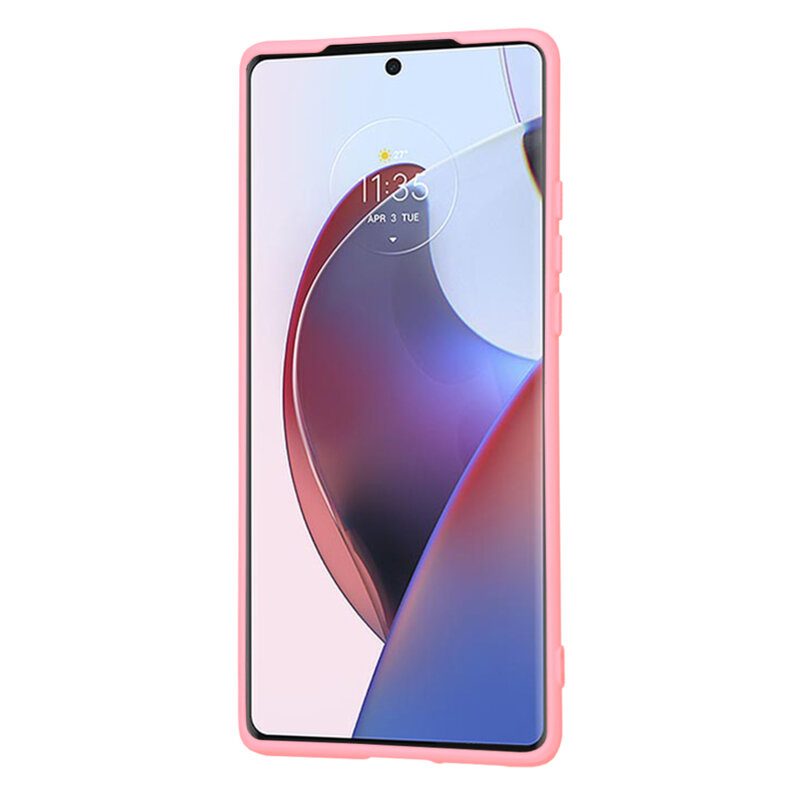 Husa silicon Motorola Edge 30 Ultra Techsuit SoftFlex, roz