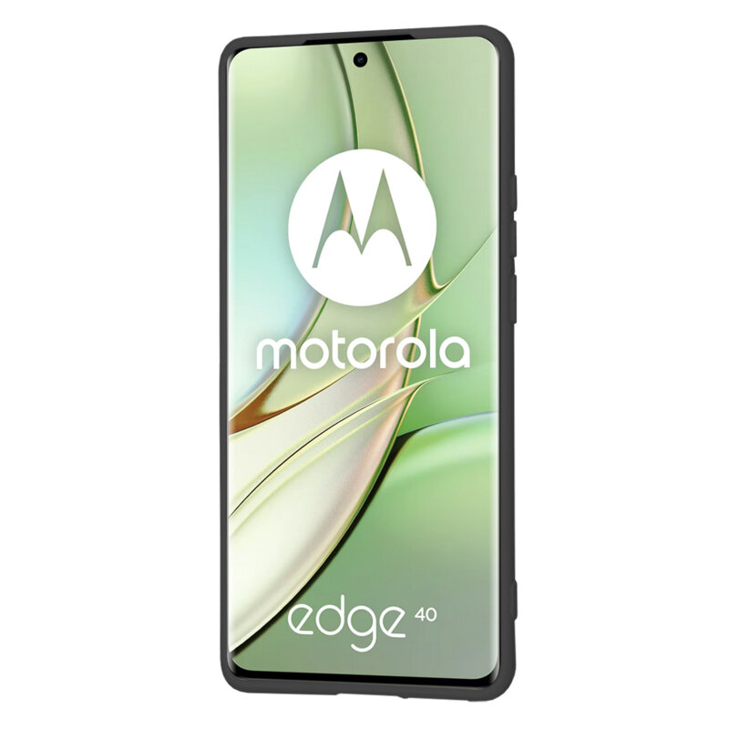 Husa silicon Motorola Edge 40 Techsuit SoftFlex, negru