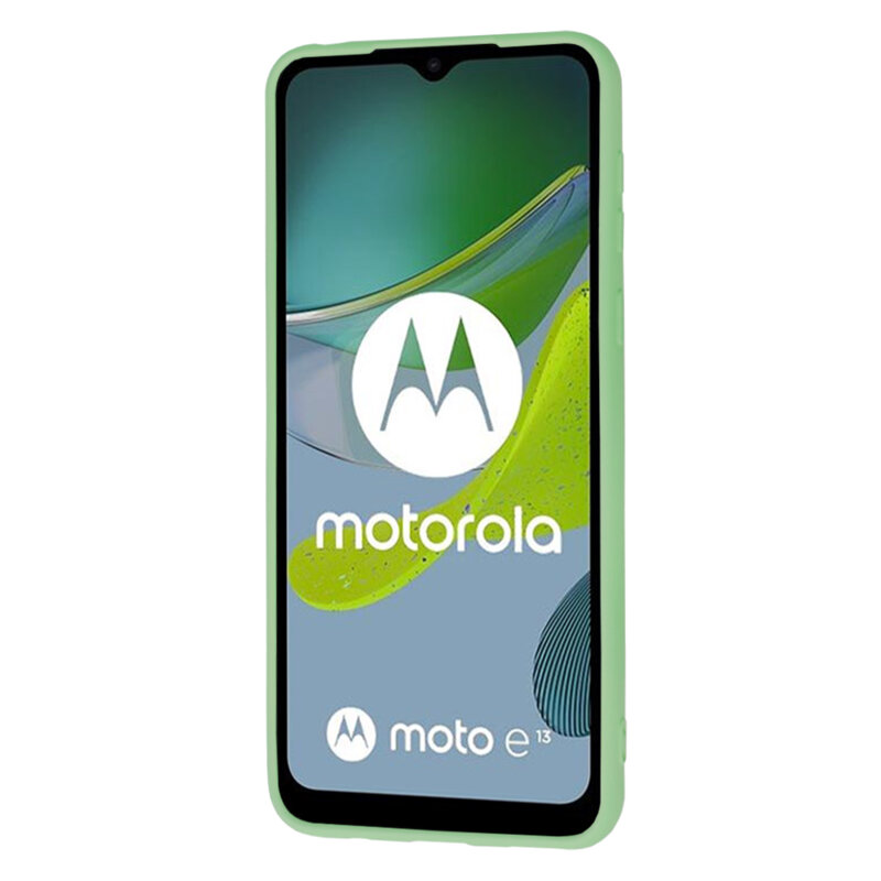 Husa silicon Motorola Moto E13 Techsuit SoftFlex, verde deschis