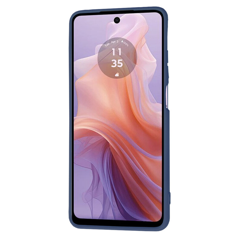 Husa silicon Motorola Moto E14 Techsuit SoftFlex, bleumarin