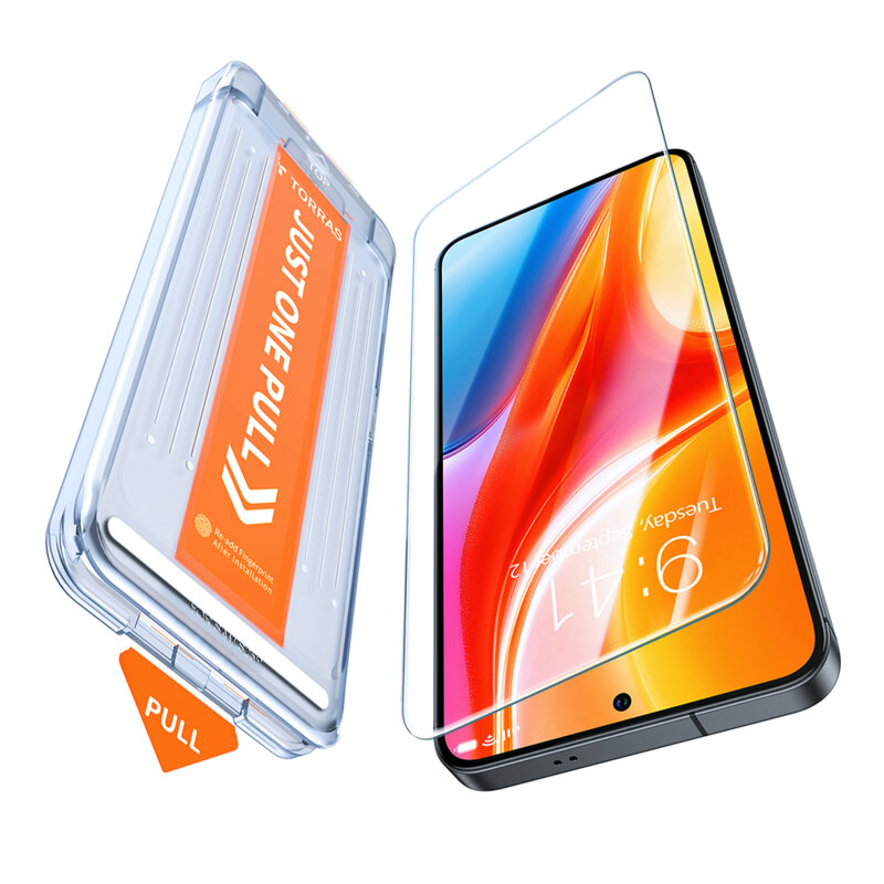 Folie sticla Samsung Galaxy S25 Torras GlassGo Install Master, transparenta