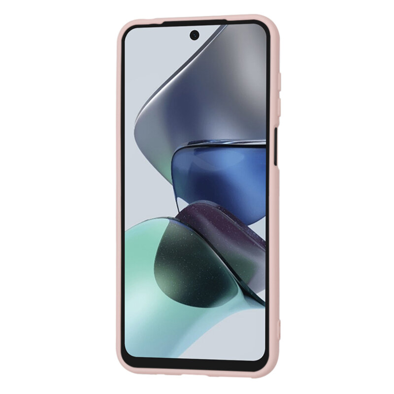 Husa silicon Motorola Moto G23 Techsuit SoftFlex, roz pudra