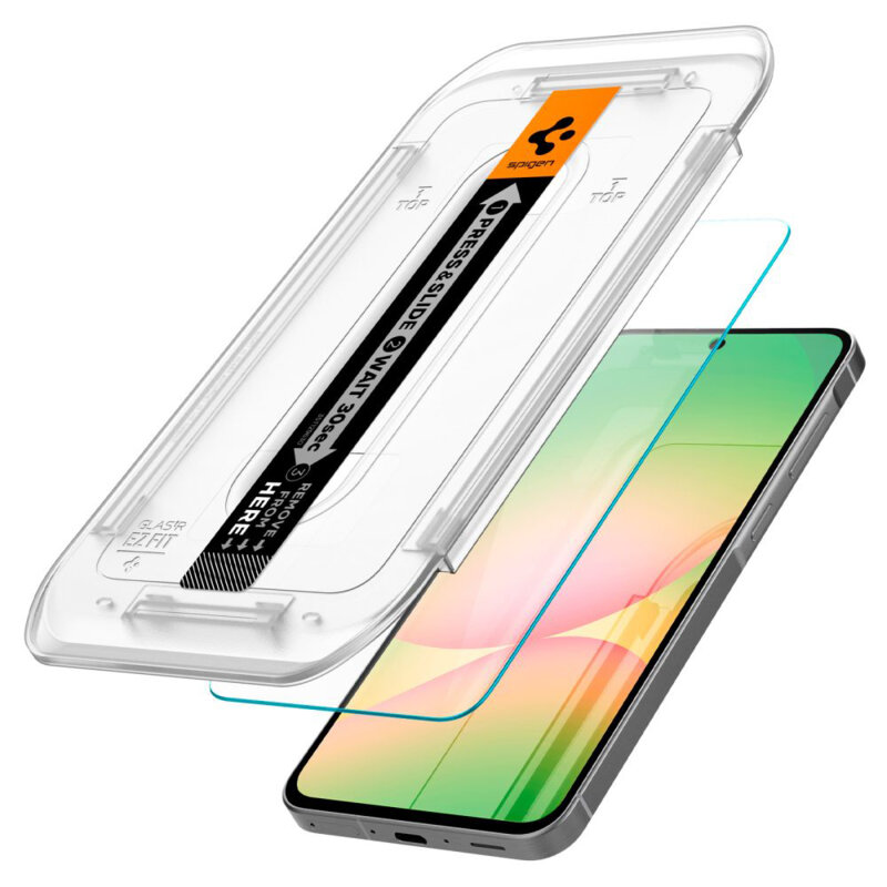 [Pachet 2x] Folie Samsung Galaxy A56 5G Spigen Glas.tR EZ Fit, transparenta