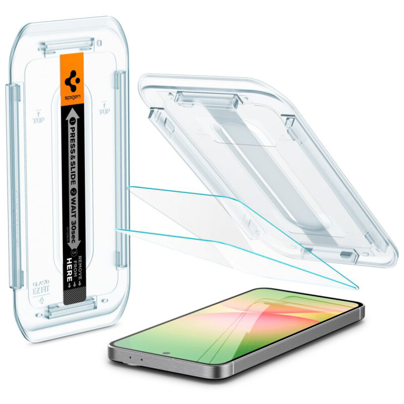 [Pachet 2x] Folie Samsung Galaxy A56 5G Spigen Glas.tR EZ Fit, transparenta