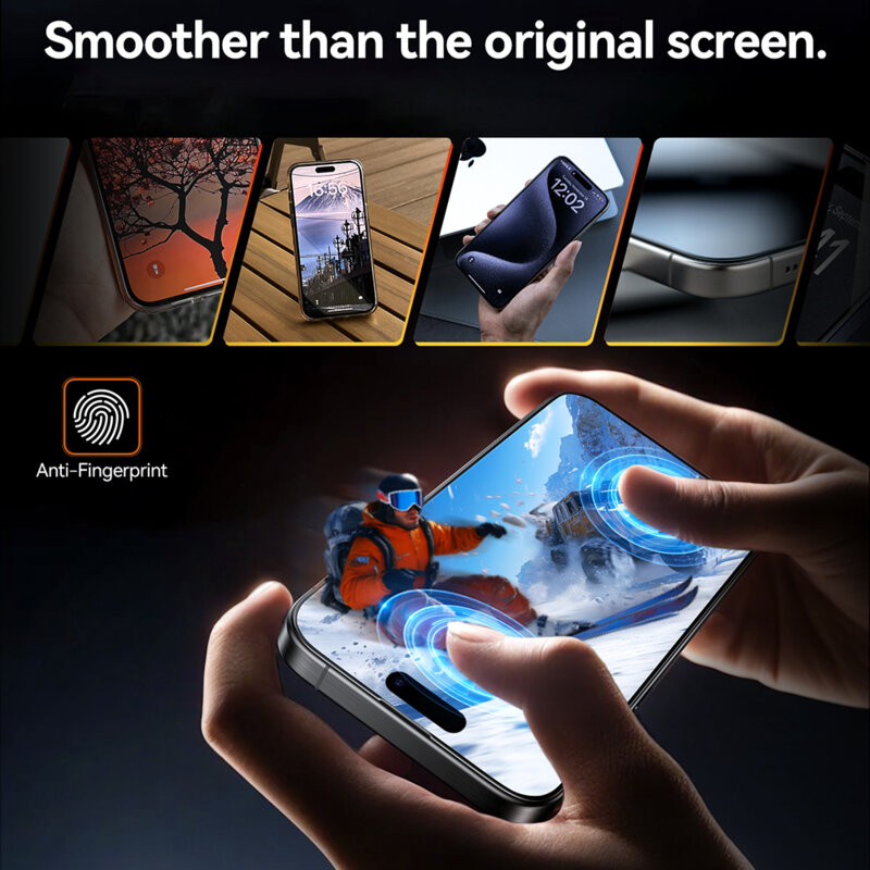 Folie sticla iPhone 16 Plus Torras GlassGo Install Master, negru