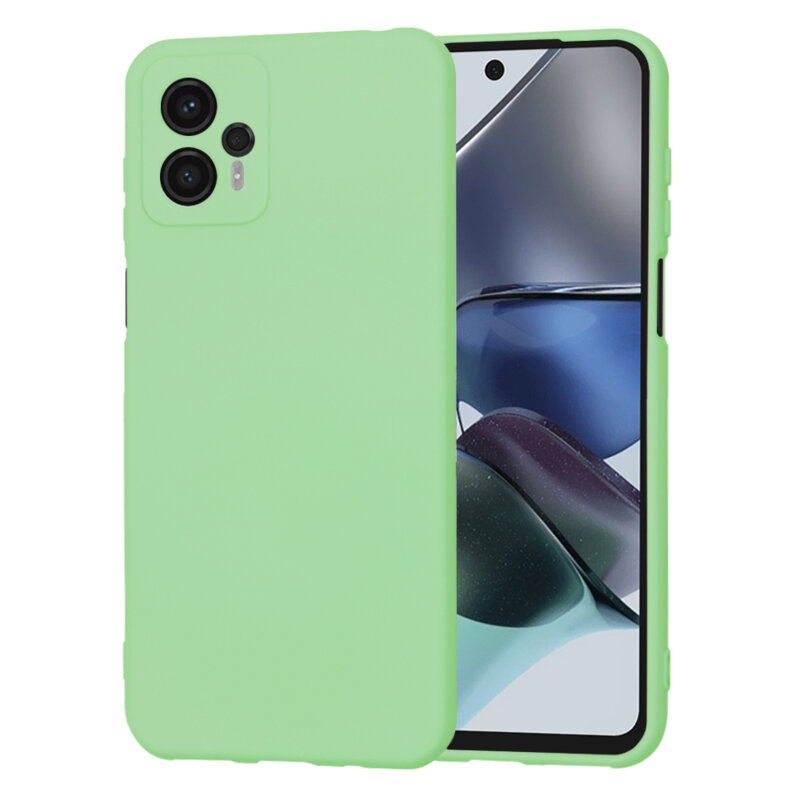 Husa silicon Motorola Moto G23 Techsuit SoftFlex, verde deschis