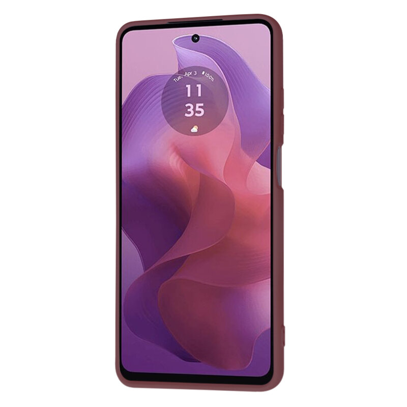Husa silicon Motorola Moto G24 Techsuit SoftFlex, bordo