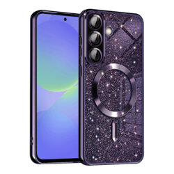 Husa premium Samsung Galaxy A36 5G Techsuit Luxury Glitter MagSafe, mov