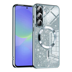 Husa premium Samsung Galaxy A36 5G Techsuit Luxury Glitter MagSafe, bleu