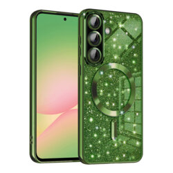 Husa premium Samsung Galaxy A56 5G Techsuit Luxury Glitter MagSafe, verde