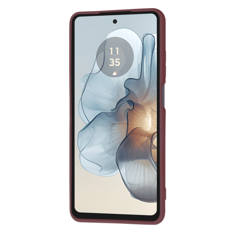 Husa silicon Motorola Moto G24 Power Techsuit SoftFlex, bordo