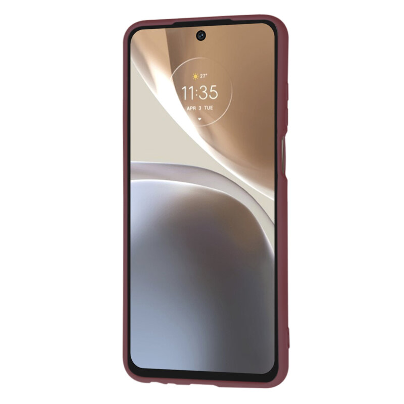 Husa silicon Motorola Moto G32 Techsuit SoftFlex, bordo