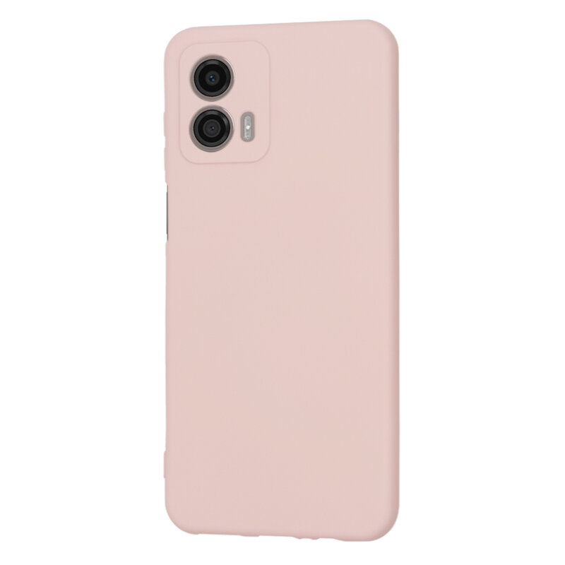Husa silicon Motorola Moto G53 Techsuit SoftFlex, roz pudra