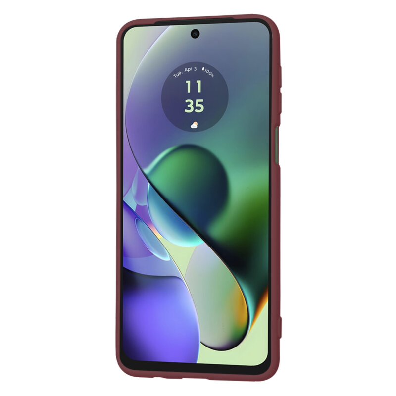 Husa silicon Motorola Moto G54 Techsuit SoftFlex, bordo