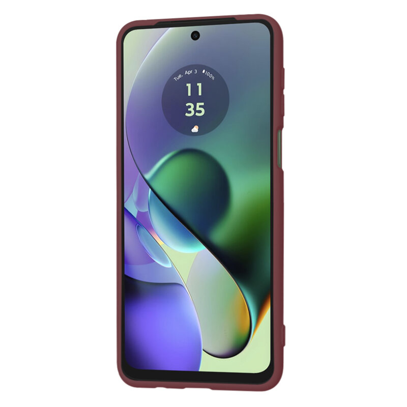 Husa silicon Motorola Moto G54 Power Edition Techsuit SoftFlex, bordo