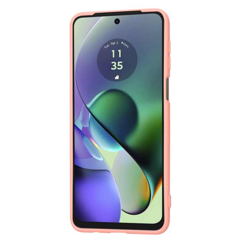 Husa silicon Motorola Moto G54 Power Edition Techsuit SoftFlex, roz