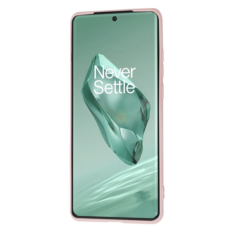 Husa silicon OnePlus 12 Techsuit SoftFlex, roz pudra