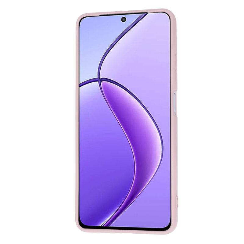 Husa silicon Realme 12x Techsuit SoftFlex, roz pudra