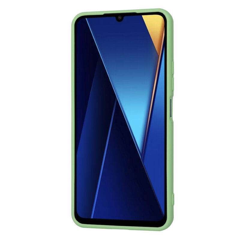 Husa silicon Xiaomi Poco C65 Techsuit SoftFlex, verde deschis
