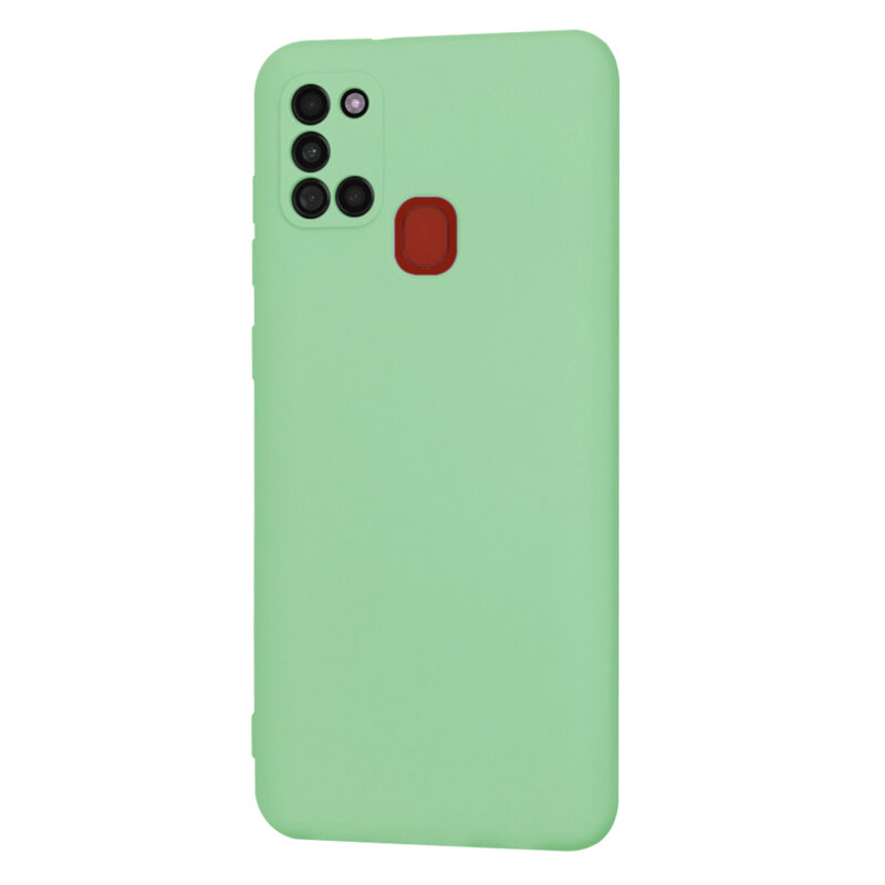 Husa silicon Samsung Galaxy A21s Techsuit SoftFlex, verde deschis