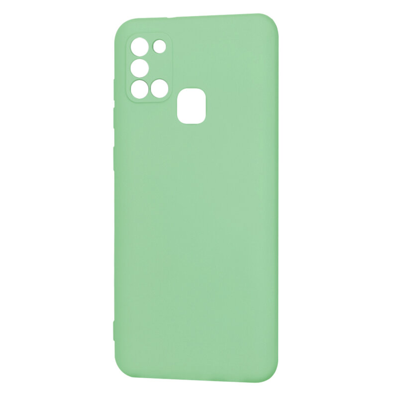 Husa silicon Samsung Galaxy A21s Techsuit SoftFlex, verde deschis