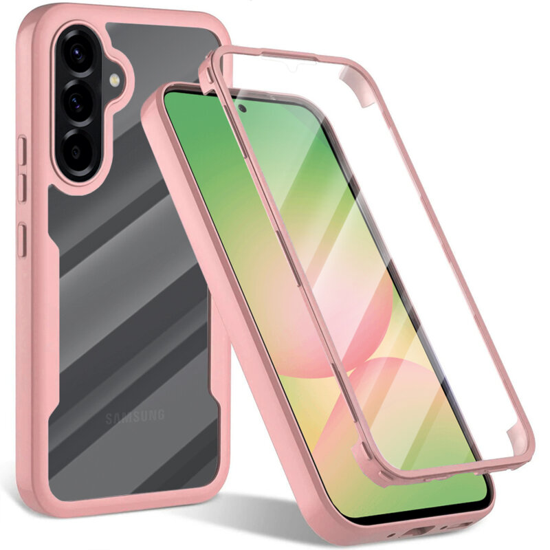 Husa 360° Samsung Galaxy A56 5G Techsuit ColorVerse, roz