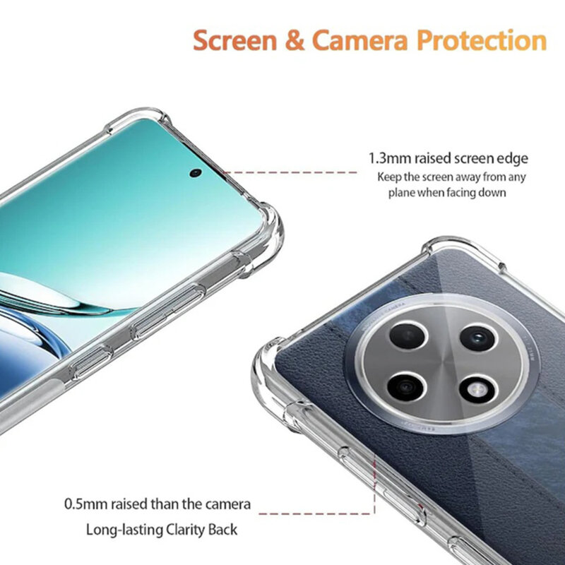 Husa Oppo Reno12 FS 4G Techsuit Shockproof Clear Silicone, transparenta