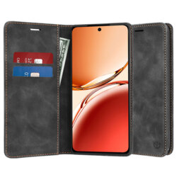 Husa piele Oppo Reno12 FS 4G Techsuit Confy Cover, negru