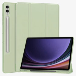 Husa Samsung Galaxy Tab S9 FE Plus Techsuit Flex Trifold Pen, verde deschis