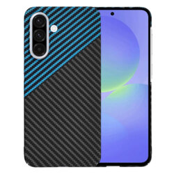Husa Samsung Galaxy A36 5G Techsuit Carbonite FiberShell, bleu