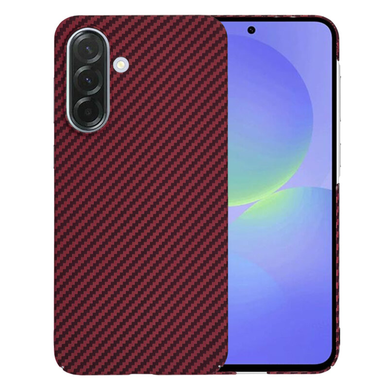 Husa Samsung Galaxy A36 5G Techsuit Carbonite FiberShell, rosu