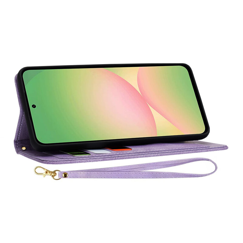 Husa personalizata fete Samsung Galaxy A56 5G Techsuit FlipCraft, mov