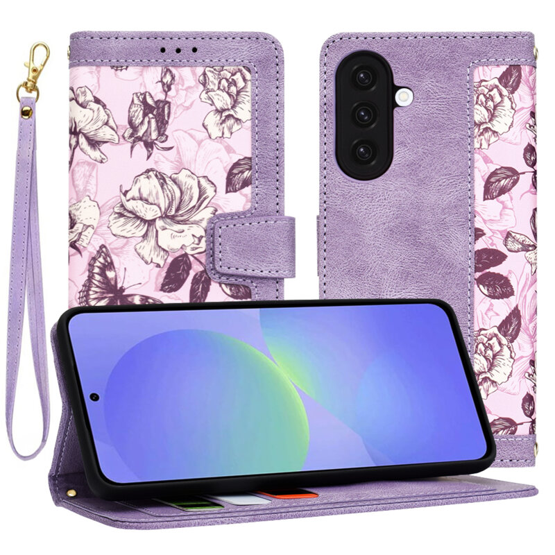 Husa personalizata fete Samsung Galaxy A36 5G Techsuit FlipCraft, mov