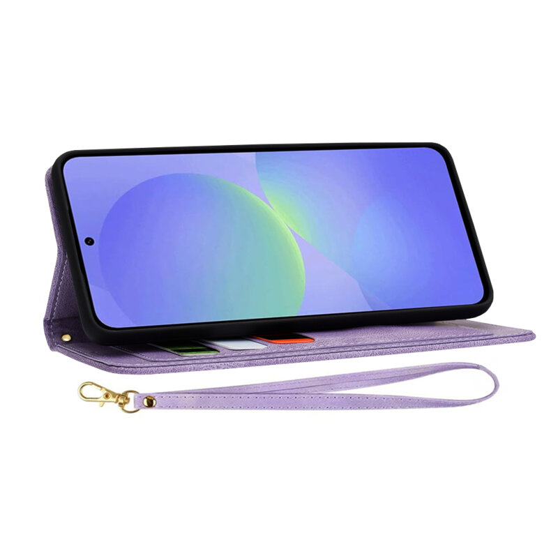 Husa personalizata fete Samsung Galaxy A36 5G Techsuit FlipCraft, mov