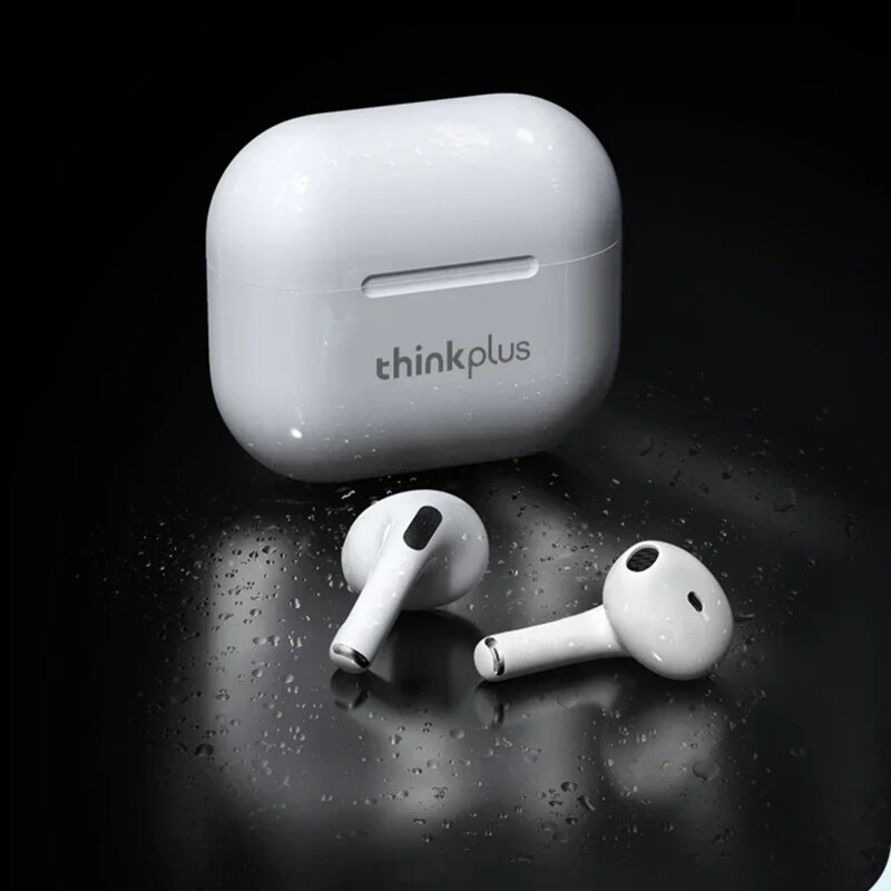 Casti half-in-ear wireless Bluetooth Lenovo ThinkPlus LP40, alb