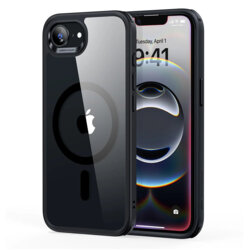 Husa iPhone 16e ESR Classic Hybrid HaloLock, transparent/negru