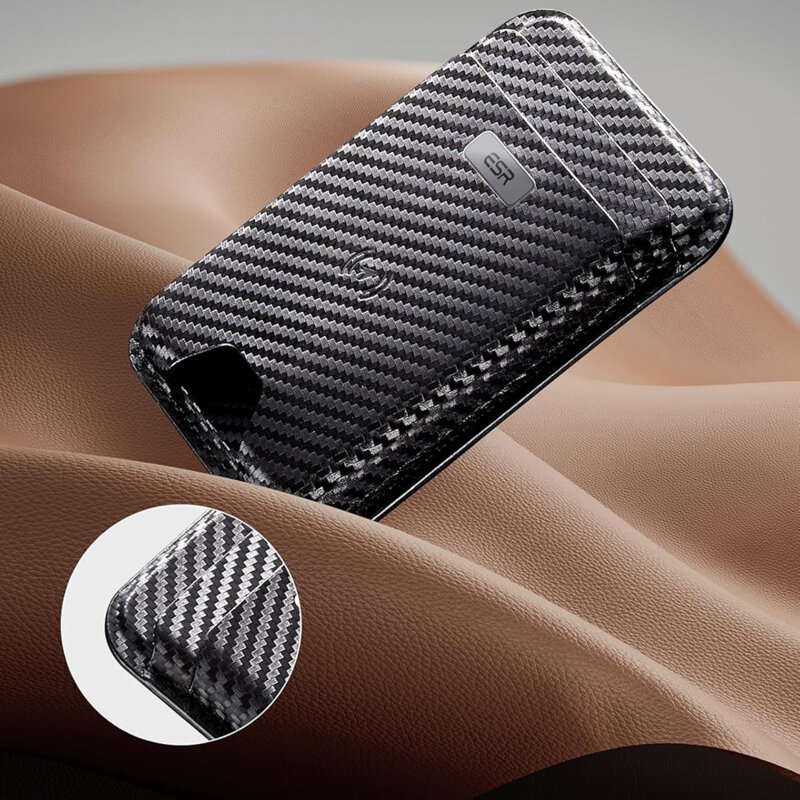 Portofel MagSafe ESR Classic Geo premium pentru 4 carduri, negru