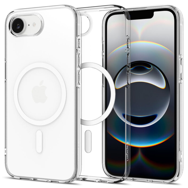 Husa iPhone 16e Spigen Liquid Crystal MagSafe, transparenta