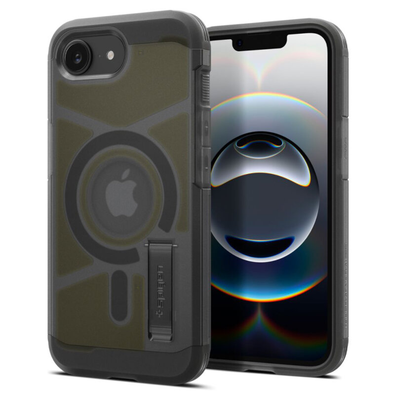 Husa iPhone 16e Spigen Tough Armor MagSafe, negru mat