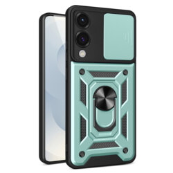 Husa Samsung Galaxy S25 Edge protectie camera Techsuit CamShield Series, verde