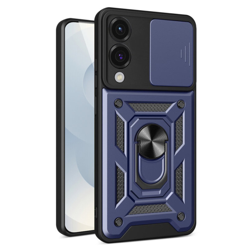 Husa Samsung Galaxy S25 Edge protectie camera Techsuit CamShield Series, albastru