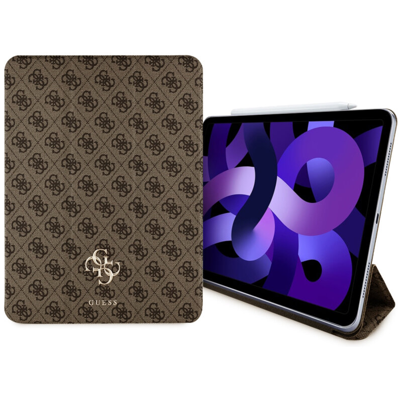 Husa iPad Air 11 (2024) Guess Magnetic 4G Big Logo, maro, GUFC11RM24PS4SGW