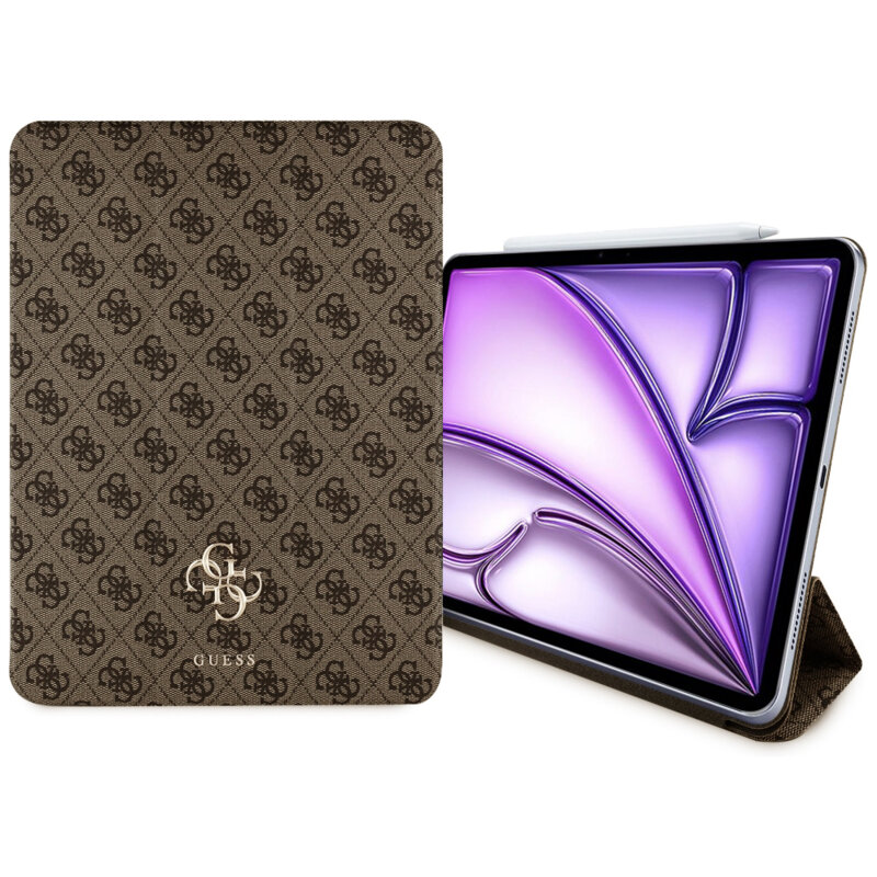 Husa iPad Air 13 (2024) Guess Magnetic 4G Big Logo, maro, GUFC13RM24PS4SGW
