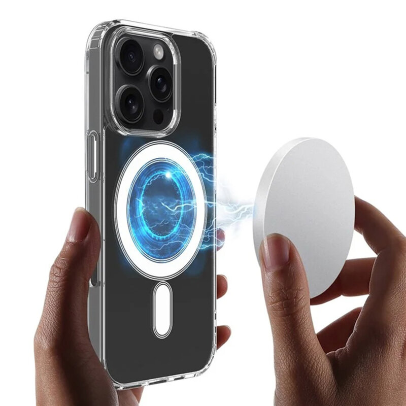Husa iPhone 16 Plus Techsuit MagSafe Pro, transparenta