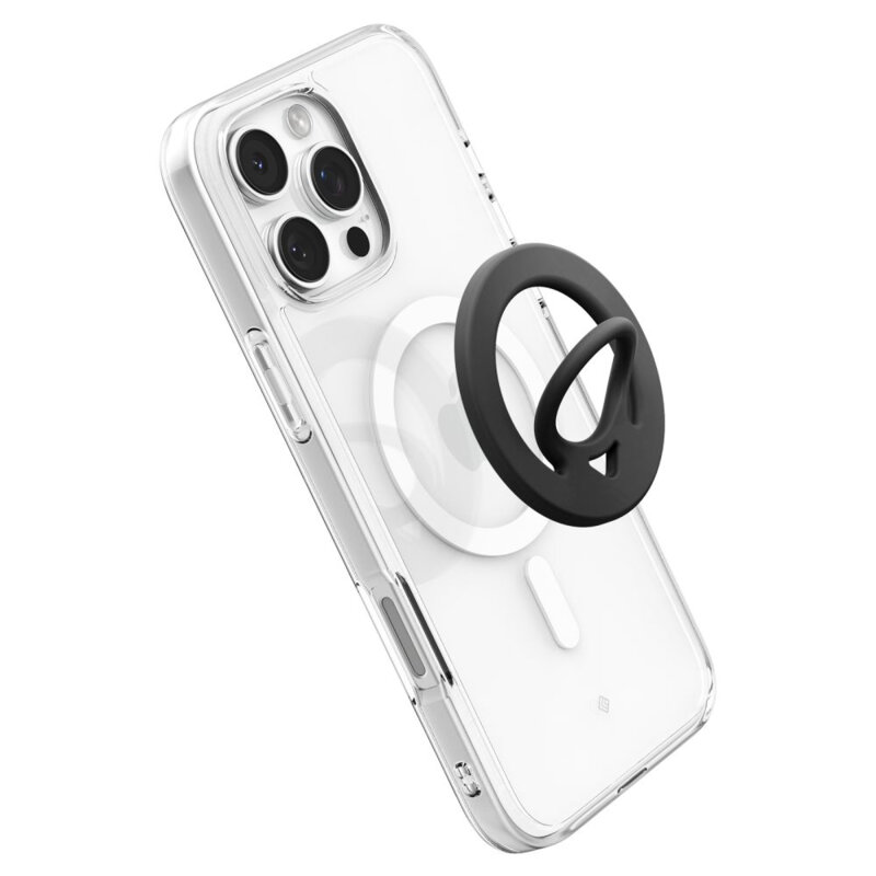 Inel magnetic, suport telefon MagSafe Spigen Dual Pop, negru
